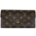 Louis Vuitton Portefeuille Sarah Wallet Monogram Brown Fuchsia