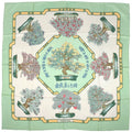 Hermes Carre 90 Bonsai Time Scarf Silk Green Multicolor