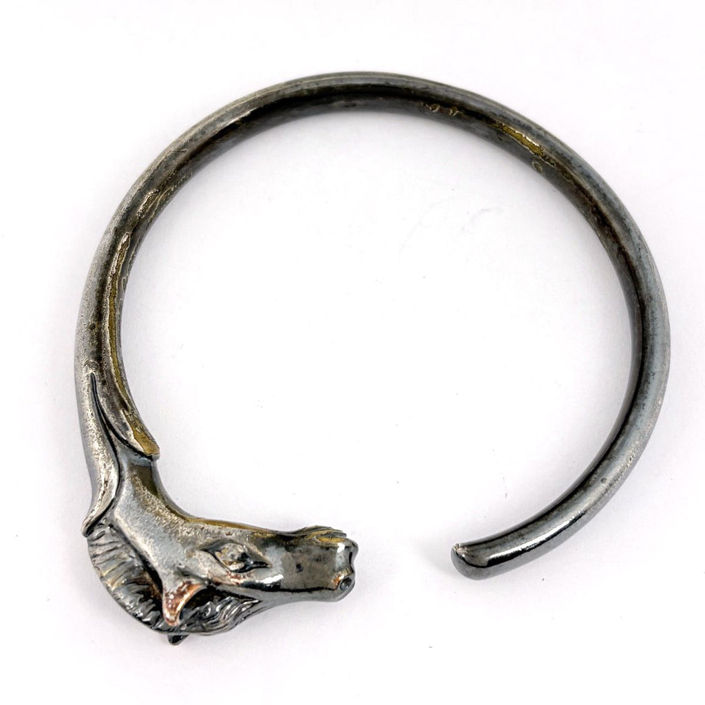 Hermes Chevalhos Bangle Horse Metal Silver Bracelet — view 2