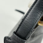 Loewe Logo Shoulder Bag Leather Black — view 4
