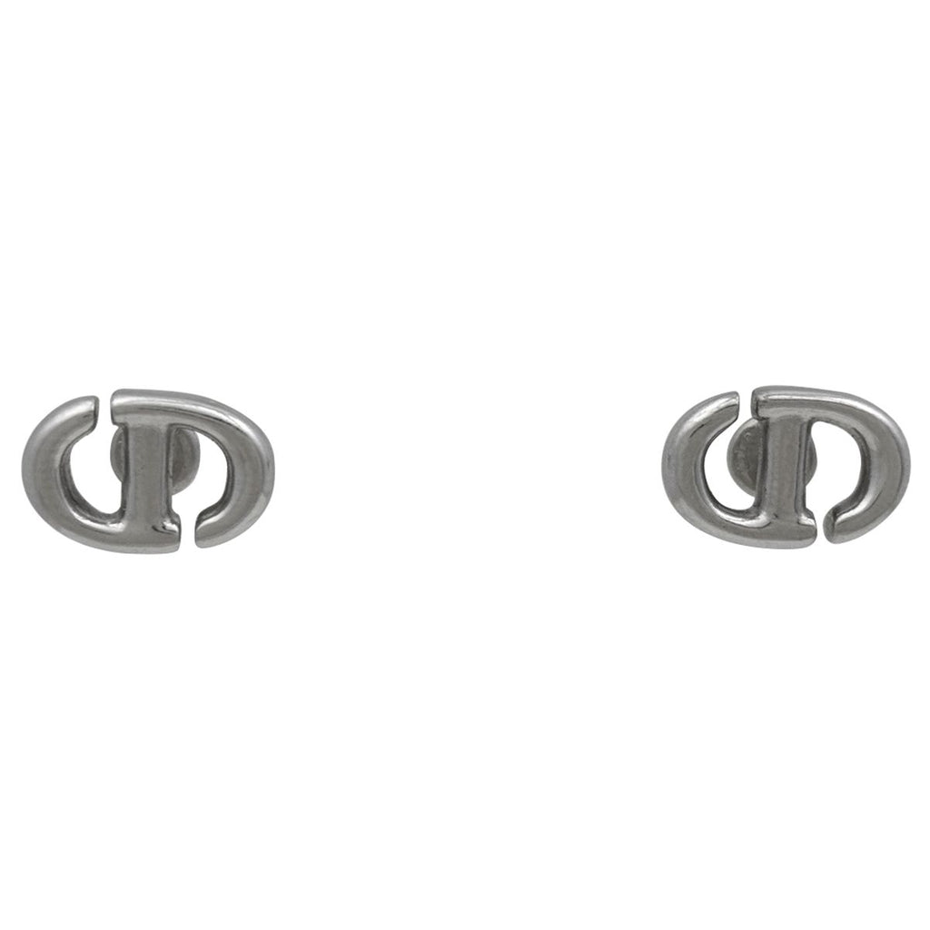 Dior Logo Earrings Silver Plated