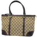 Gucci GG Pattern Brea Tote Canvas Beige Brown