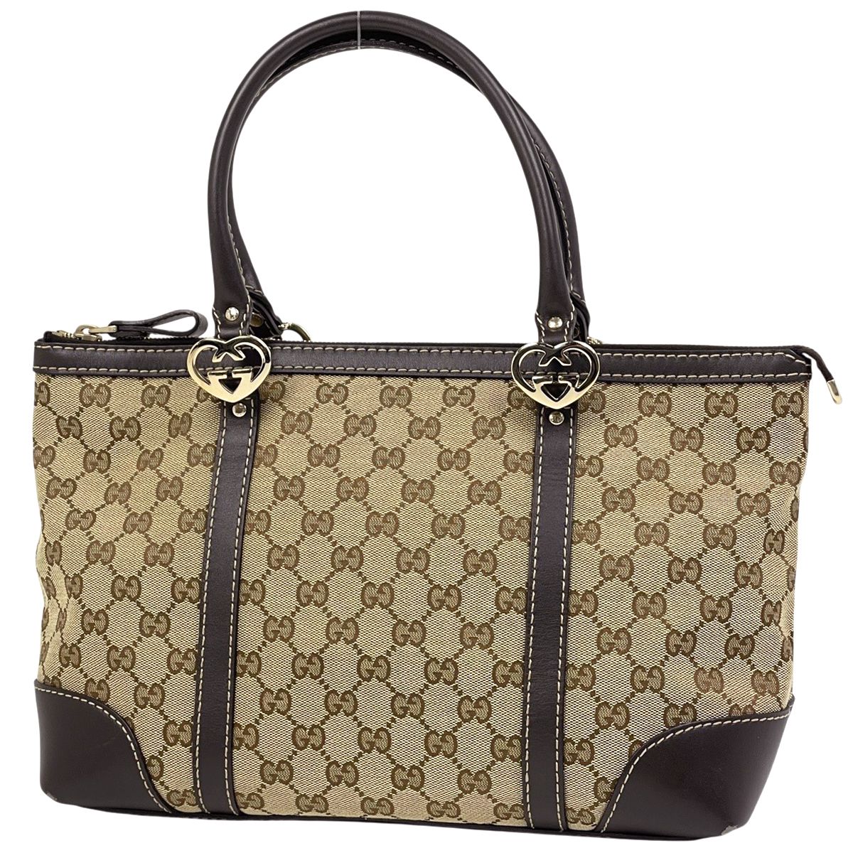 Gucci GG Pattern Brea Tote Canvas Beige Brown