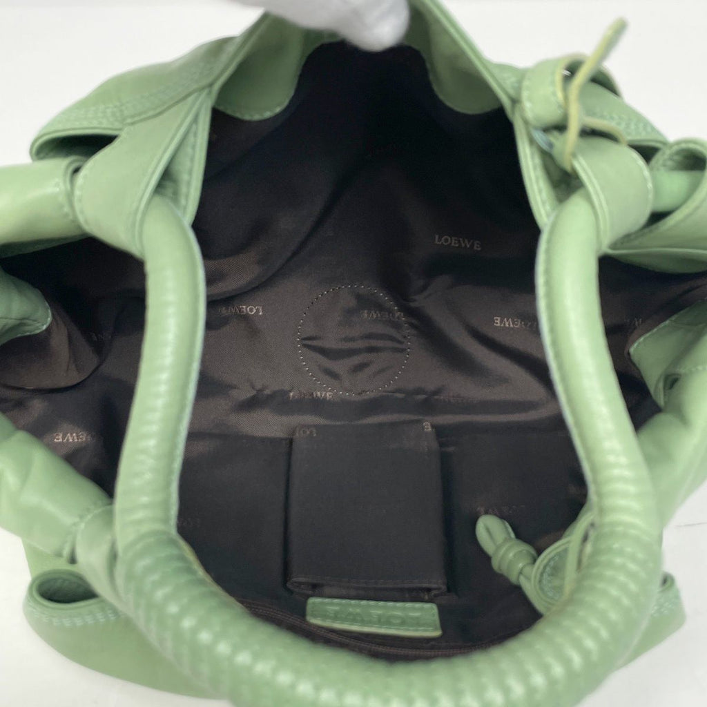 Loewe Nappa Aire Anagram Handbag Leather Green — view 9