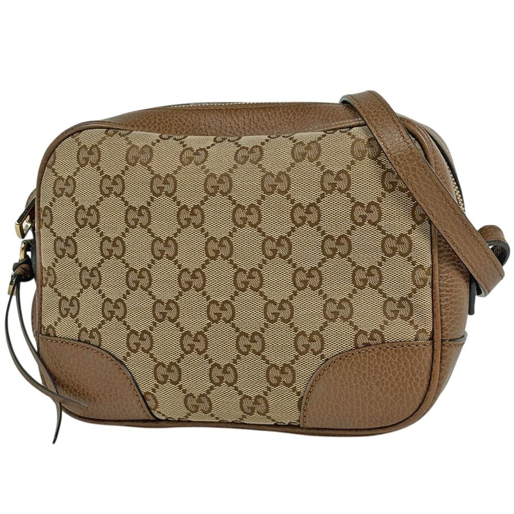 Gucci GG Pattern Shoulder Bag Canvas Brown