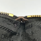 Prada Logo Handbag 2-Way Leather Brown — view 8