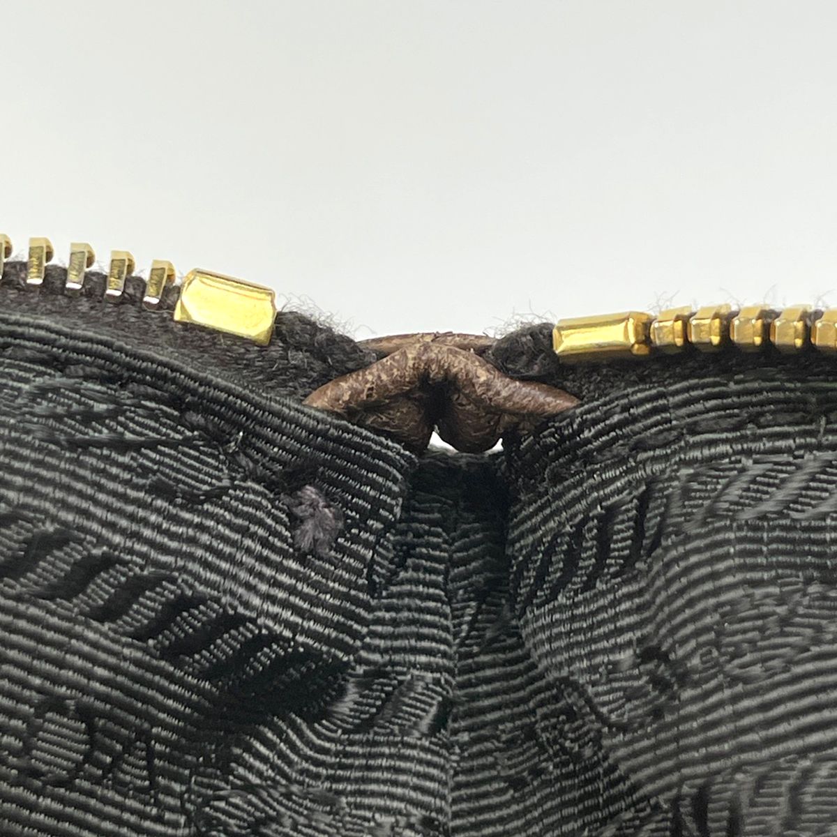 Prada Logo Handbag 2-Way Leather Brown — view 8