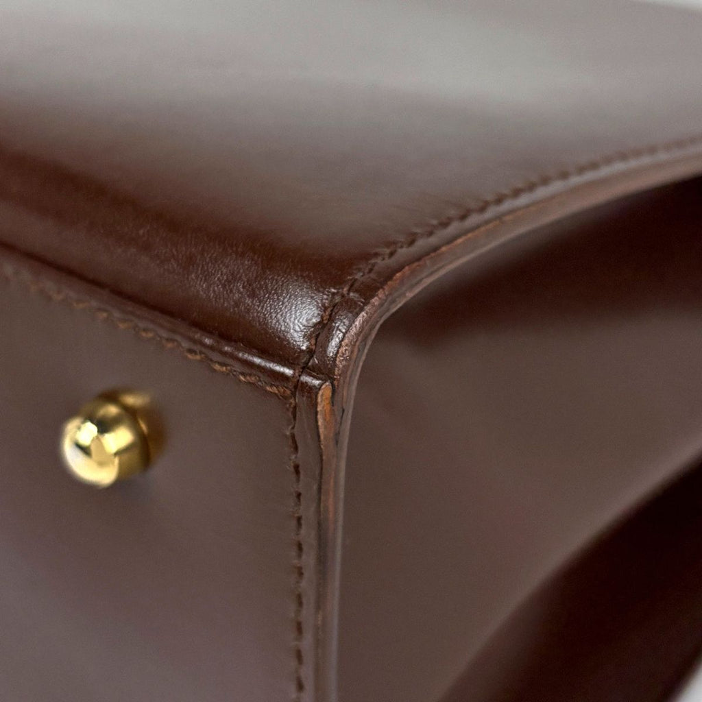 Gucci Ladylock Handbag 2-Way Leather Brown — view 3