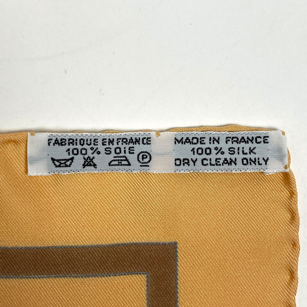 Hermes Carre 90 Casse Noisette Nutcracker Scarf Silk Yellow Multicolor — view 2