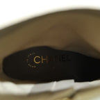Chanel Short Boots Round Toe Wedge Sole CC Logo Suede Quilted Contrast Bicolor — view 8