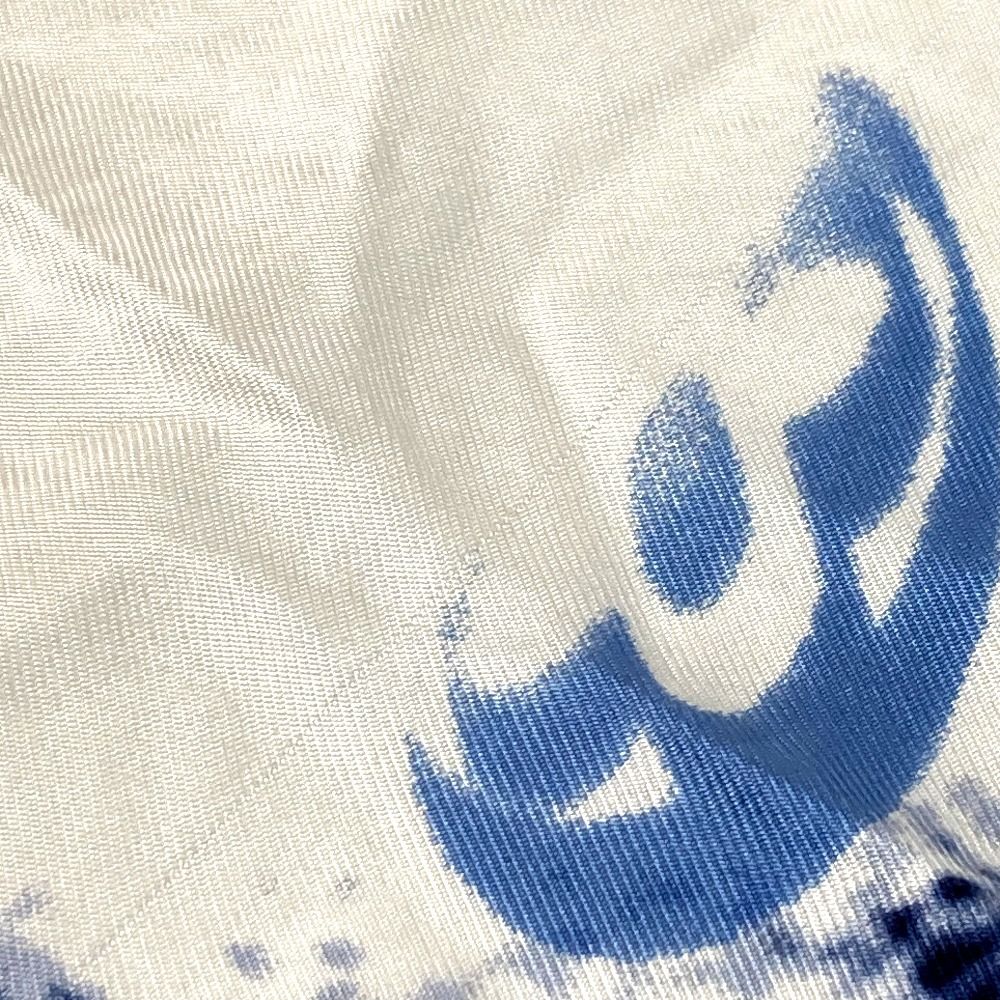 Louis Vuitton Scarf Logo Silk Blue — view 6