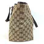 Gucci Shoulder Bag GG Logo Sherry Line Canvas Leather Beige — view 3