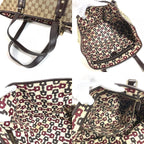 Gucci Shoulder Bag GG Logo Sherry Line Canvas Leather Beige — view 8