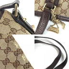 Gucci Shoulder Bag GG Logo Sherry Line Canvas Leather Beige — view 9