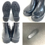 Louis Vuitton Rain Shoes Long Boots Rubber Black — view 8