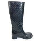 Louis Vuitton Rain Shoes Long Boots Rubber Black — view 6