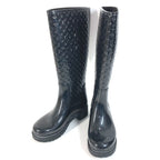 Louis Vuitton Rain Shoes Long Boots Rubber Black