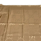 Gucci Shawl GG Jacquard Silk Wool Beige Large Scarf — view 5