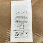 Gucci Shawl GG Jacquard Silk Wool Beige Large Scarf — view 3