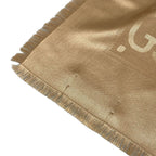 Gucci Shawl GG Jacquard Silk Wool Beige Large Scarf — view 6