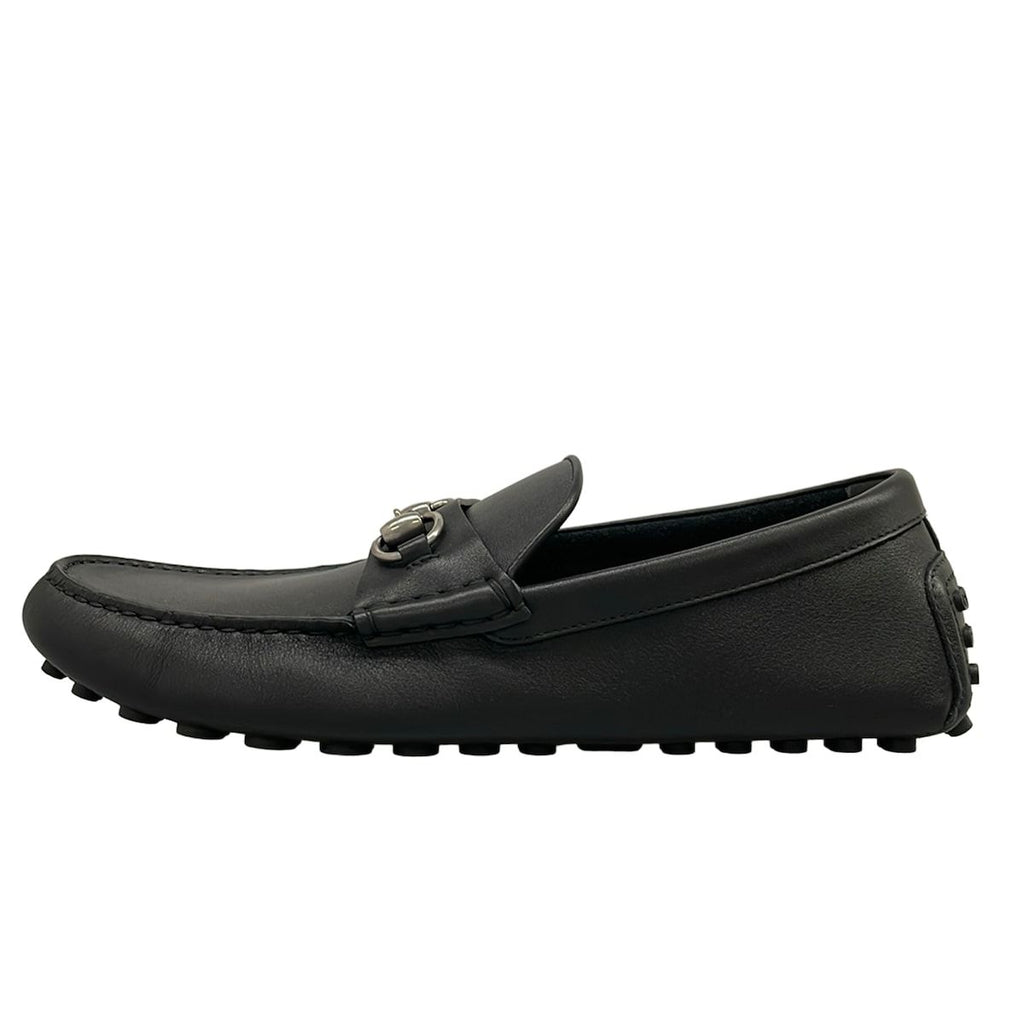 Gucci Driving Shoes 9 Horsebit Black Leather