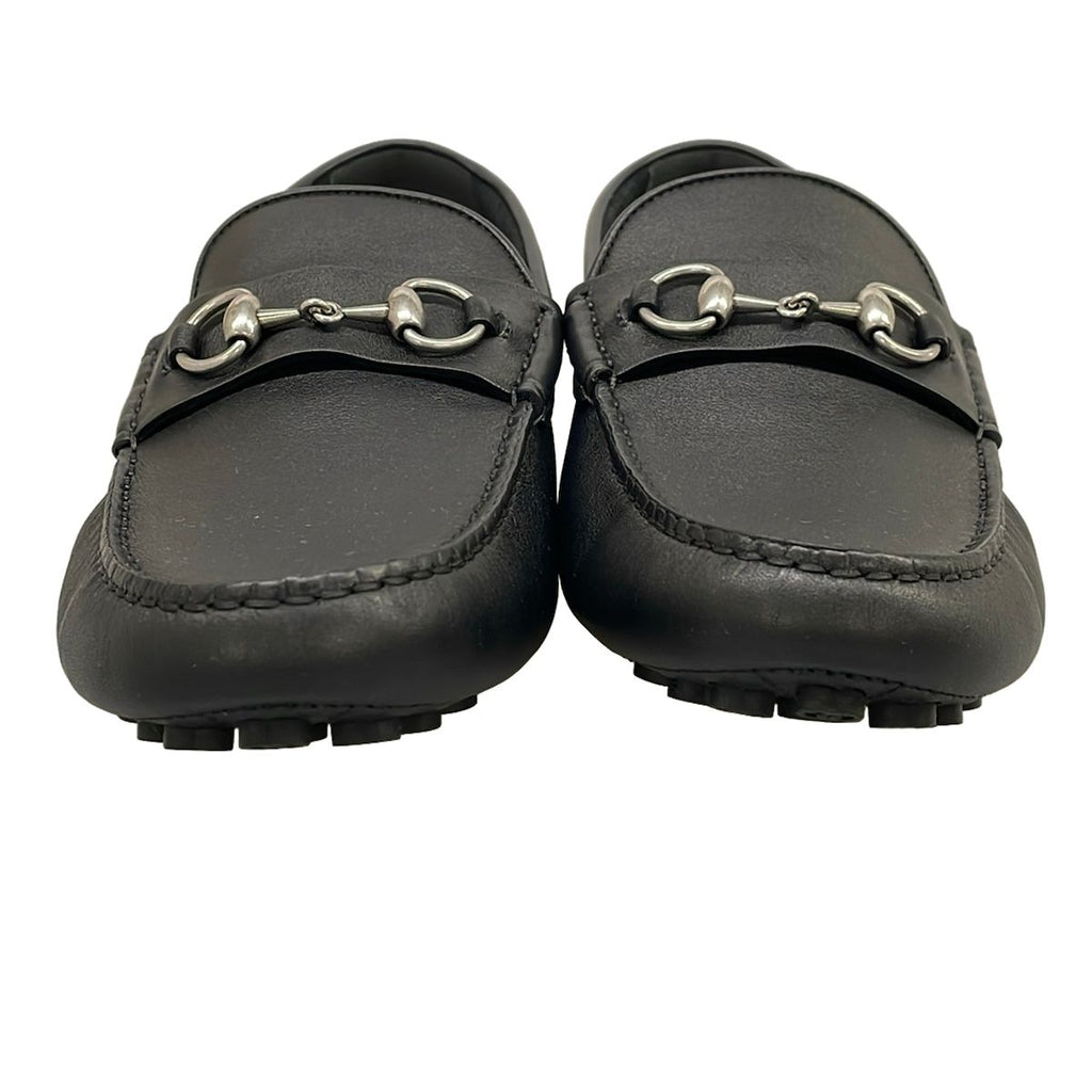 Gucci Driving Shoes 9 Horsebit Black Leather — view 5