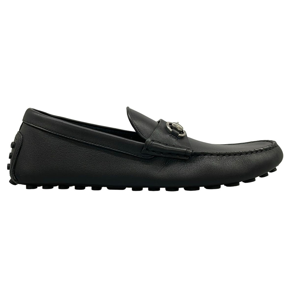 Gucci Driving Shoes 9 Horsebit Black Leather — view 4