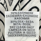 Hermes Shawl Carre Geant 140 White Black Cashmere Silk Scarf — view 3