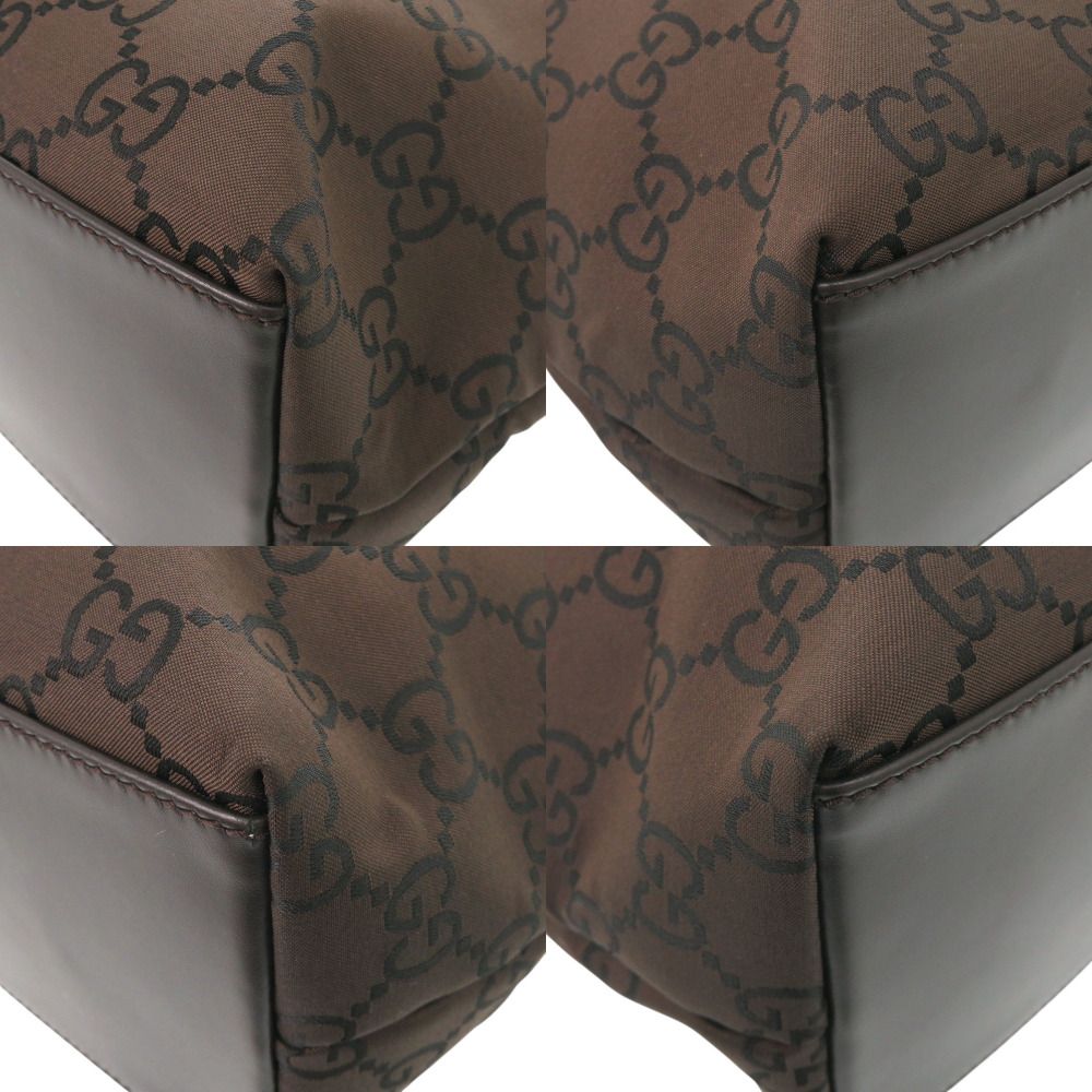 Gucci Nylon Canvas Brown Tote — view 3