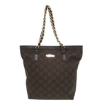 Gucci Nylon Canvas Brown Tote