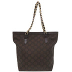 Gucci Nylon Canvas Brown Tote — view 2