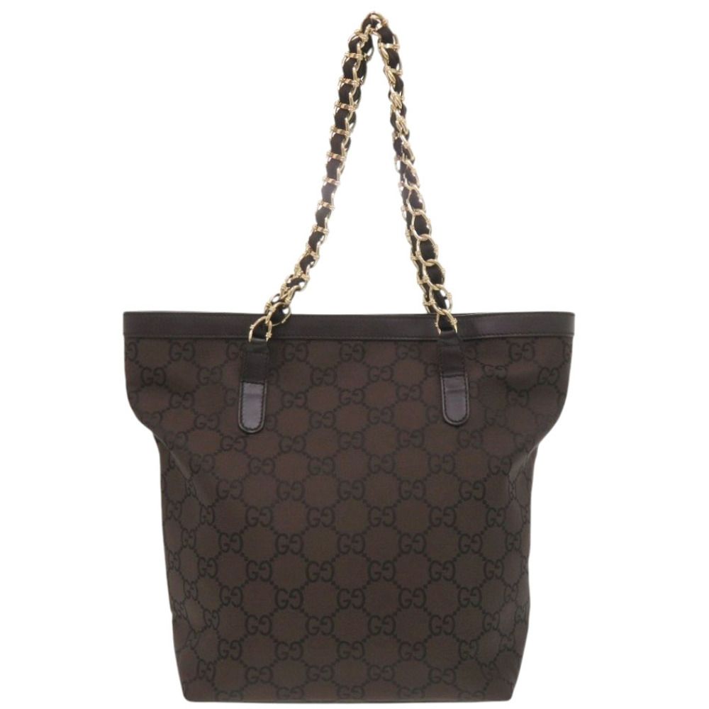 Gucci Nylon Canvas Brown Tote — view 2