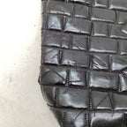 Chanel Tote Chocolate Bar Big CC Logo Chain Black Business Travel — view 9