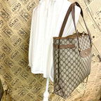 Gucci Vintage Tote Height GG Canvas Document Travel Business — view 2