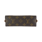 Louis Vuitton Monogram Pochette Cosmetic PM Brown Gold Makeup Pouch Case — view 9
