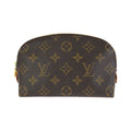 Louis Vuitton Monogram Pochette Cosmetic PM Brown Gold Makeup Pouch Case