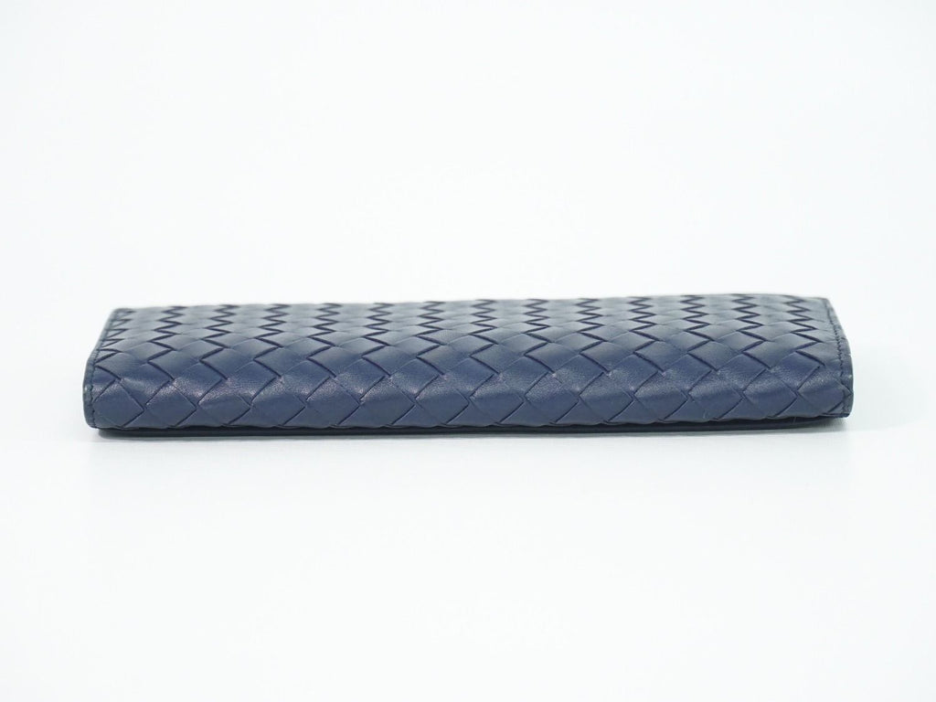 Bottega Veneta Intrecciato Wallet Billfold Leather Navy — view 5