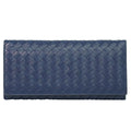 Bottega Veneta Intrecciato Wallet Billfold Leather Navy