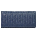 Bottega Veneta Intrecciato Wallet Billfold Leather Navy
