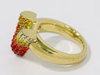 Louis Vuitton LV Essential Strass Rhinestone Ring S Gold Plated — view 2