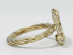 Chanel CC Logo Rhinestone Ring Gold Plated — view 4