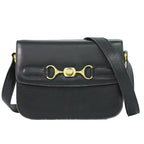 Celine Leather Shoulder Bag Black