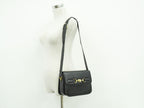 Celine Leather Shoulder Bag Black — view 6