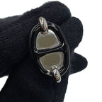Hermes Earrings Mini Maillon Black Silver — view 5