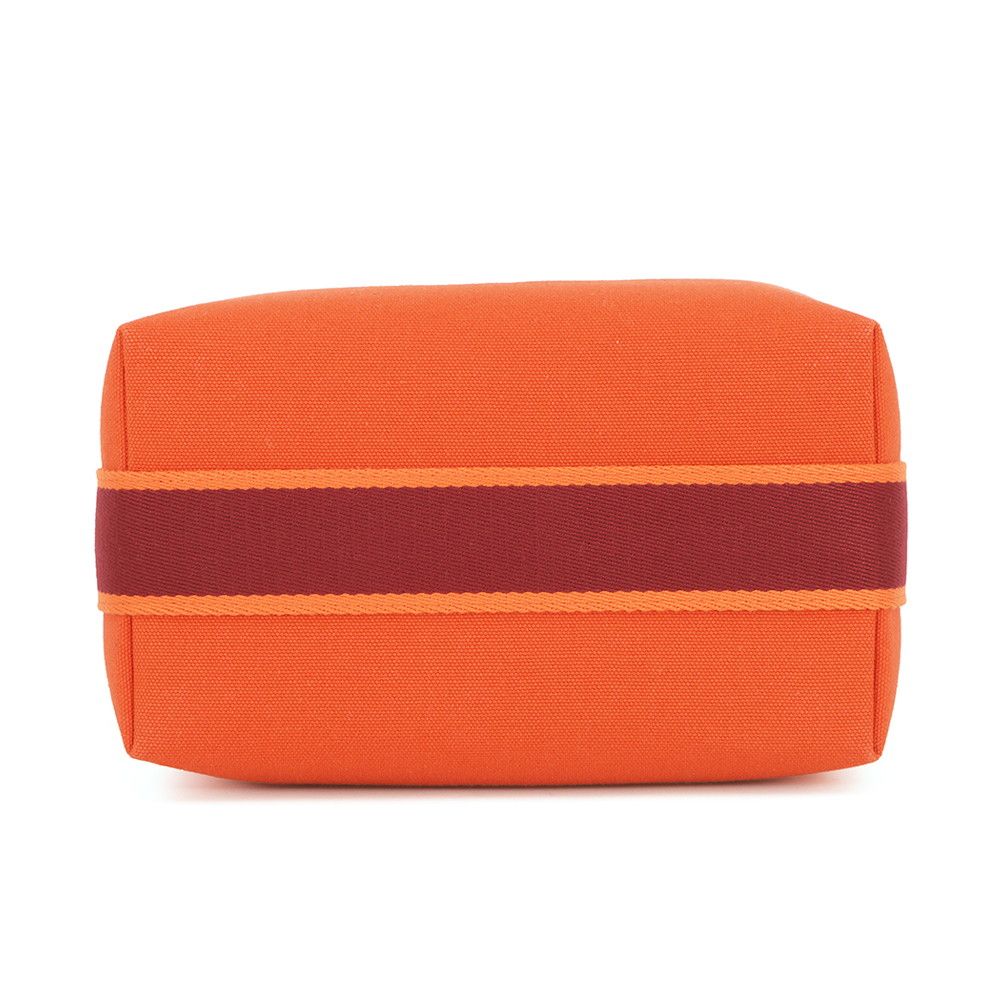 Hermes Pouch Bride-a-Brac PM Orange Silver Canvas Case — view 3