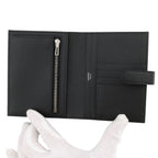 Hermes Bifold Wallet Bearn Compact Black Silver Epsom — view 4