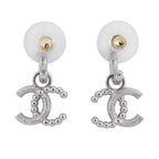 Chanel Earrings CC Logo Rhinestone Faux Pearl — view 3