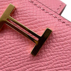 Hermes Wallet Bearn Souffle Depth Yes Rose Confetti Gold Epsom Sold — view 9