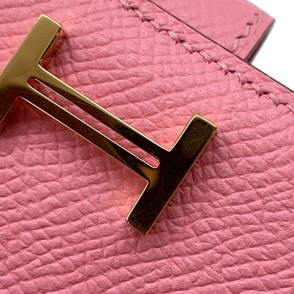 Hermes Wallet Bearn Souffle Depth Yes Rose Confetti Gold Epsom Sold — view 9