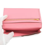 Hermes Wallet Bearn Souffle Depth Yes Rose Confetti Gold Epsom Sold — view 5
